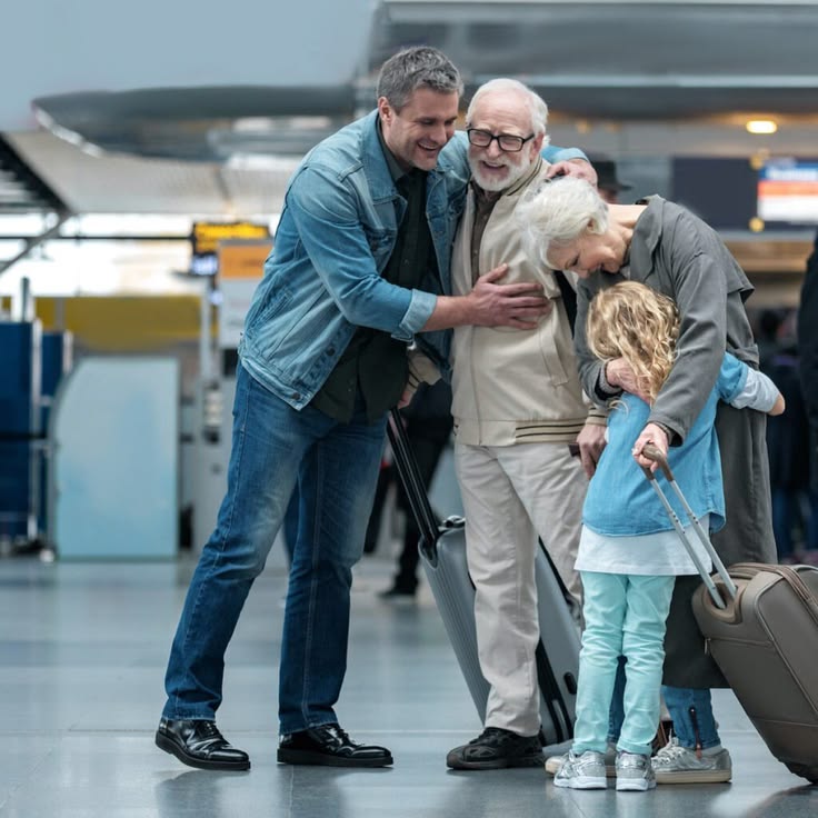meeting grandparents at the airport